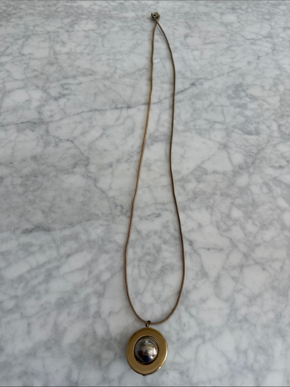 Express Space design Gold-Silver-Tone Women’s Pendant Necklace Planet Circle - Picture 7 of 12